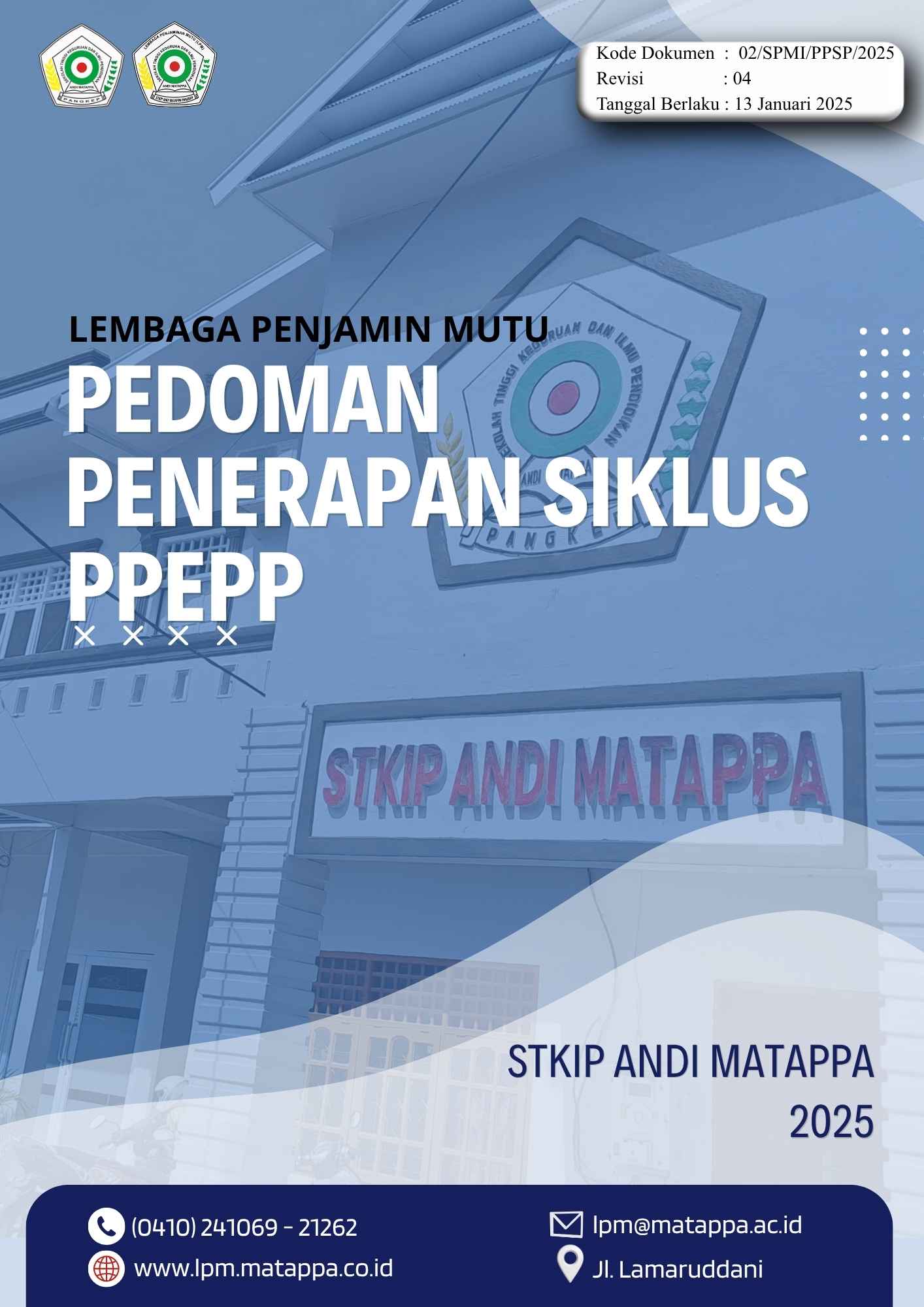 Sampul Pedoman Penerapan Siklus PPEPP 2025